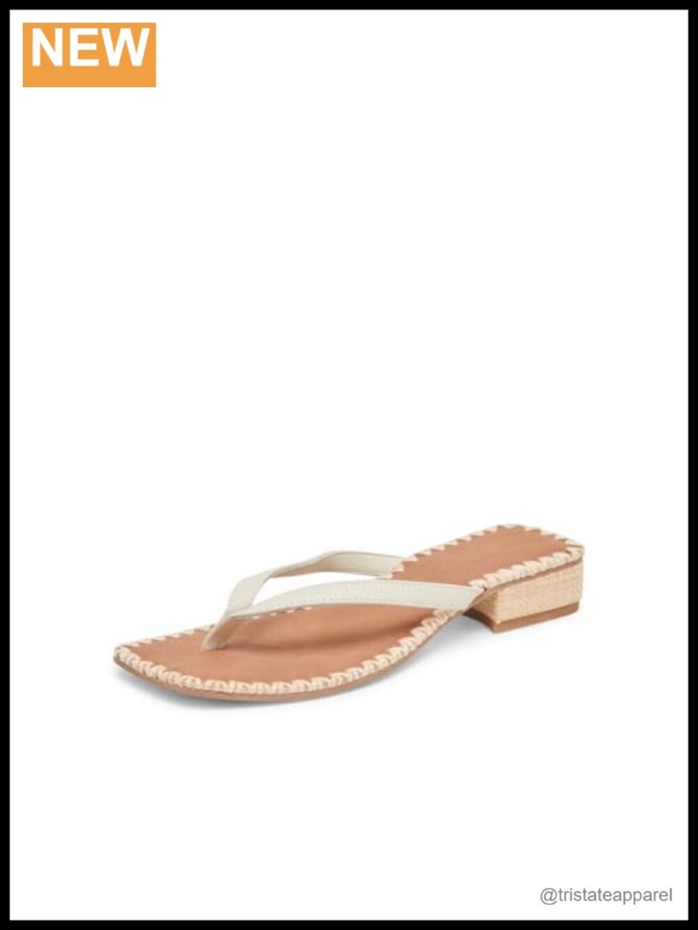 Dolce Vita Barty Leather Thong Sandals Square Toe Slip On
